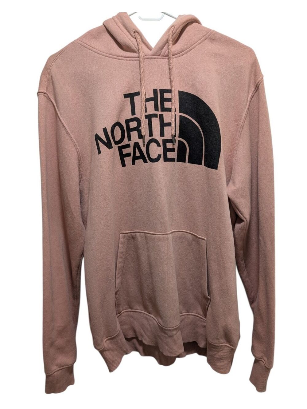 The North Face Men's Medium Pink Pullover Hoodie Sweatshirt Kangaroo Pocket